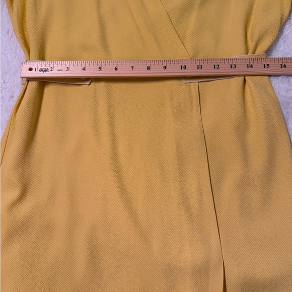 rag & bone Tabitha Dress Yellow Wrap Mini Dress Medium Viscose Short Sleeve - Picture 14 of 16